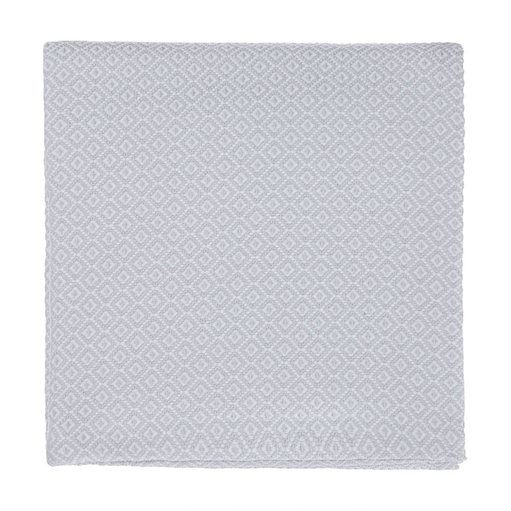 Mondego blanket, light grey & white, 100% cotton