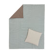 Picknickdecke Saldanha Blaugrau & Natur & Taupe, 75% Baumwolle & 25% Leinen