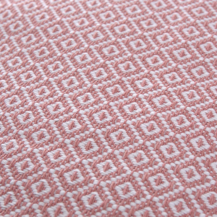 Kissenhülle Mondego, Altrosa & Weiß, 100% Baumwolle | Hochwertige Wohnaccessoires