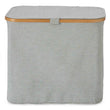 Champa laundry basket, black & white & brown, 75% polyester & 25% cotton