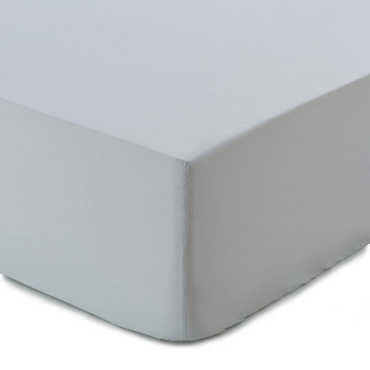 Spannbettlaken Perpignan, Hellgrau, 100% gekämmte Baumwolle