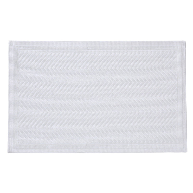 Tajo bath mat, white, 100% cotton
