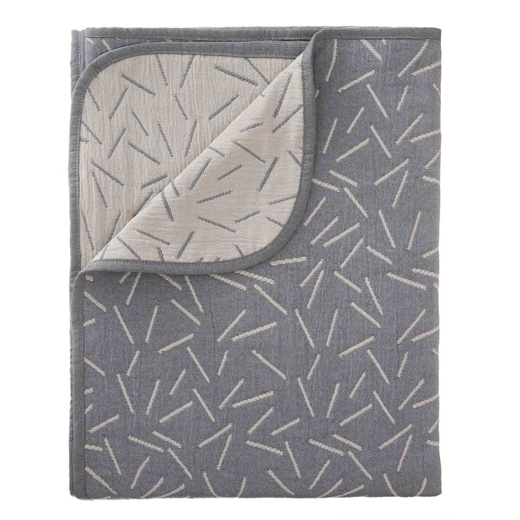 Tagesdecke Alcains, Grau & Sand, 80% Baumwolle & 20% Polyester