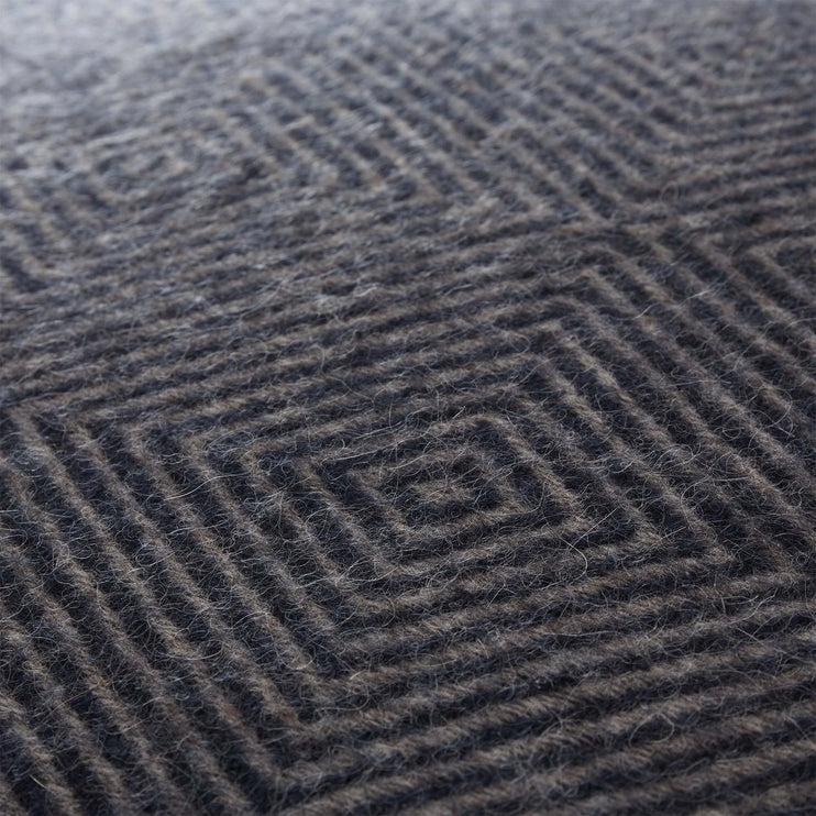Gotland cushion cover, dark blue & grey, 100% wool & 100% linen |High quality homewares