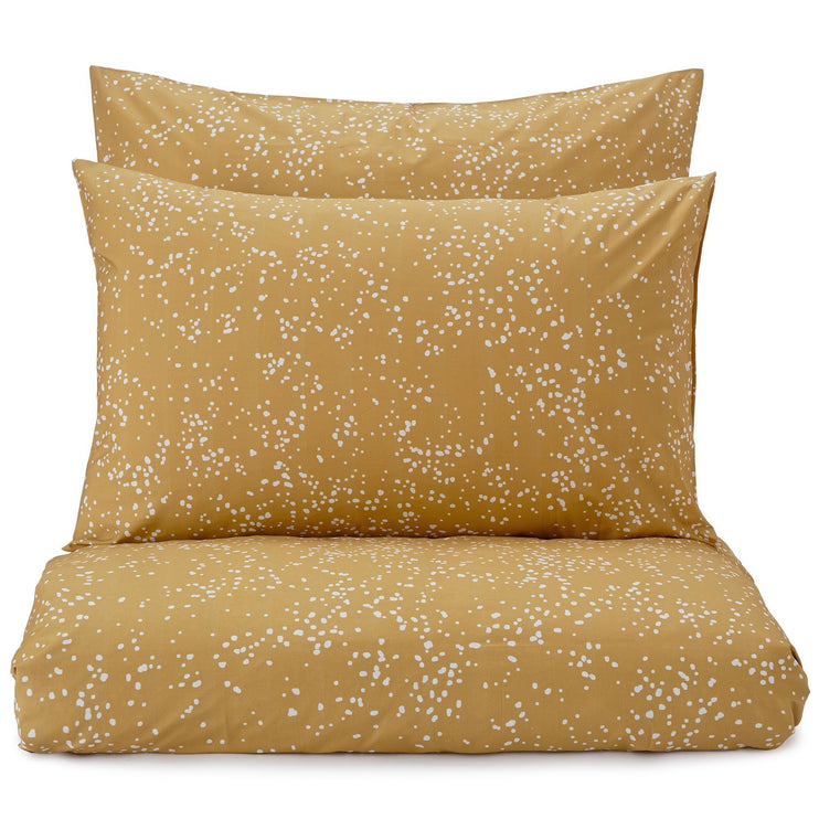 Bettdeckenbezug Connemara, Senfgelb & Weiß, 100% Baumwolle