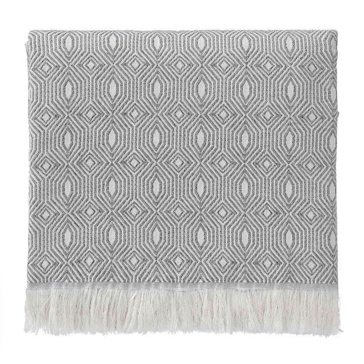 Alcoa blanket, black & natural white, 100% cotton