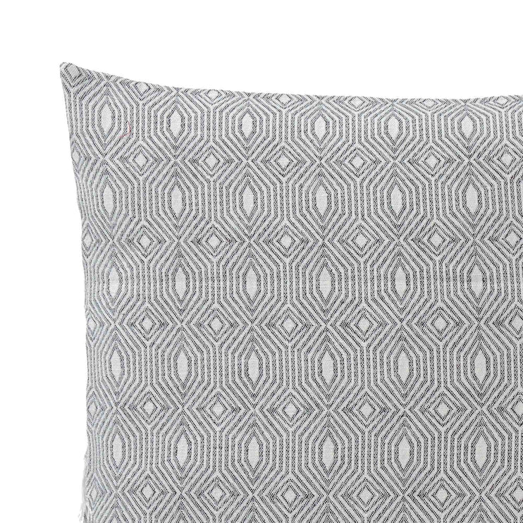 Alcoa cushion cover, black & natural white, 100% cotton | URBANARA cushion covers