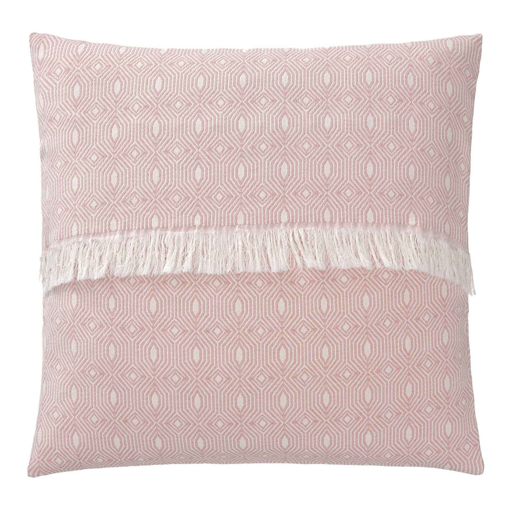 Alcoa cushion cover, coral & natural white, 100% cotton