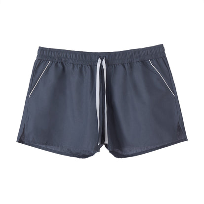 Pyjama Alva, Dunkles Graublau & Weiß, 100% Bio-Baumwolle