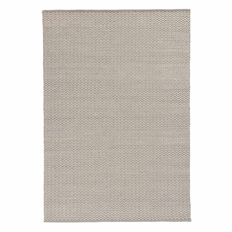Pandim rug, grey & off-white, 100% wool | URBANARA wool rugs