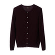 Strickjacke Nora, Weinrot, 50% Kaschmirwolle & 50% Wolle