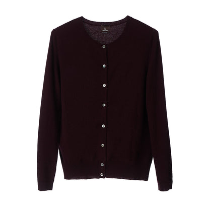 Strickjacke Nora, Weinrot, 50% Kaschmirwolle & 50% Wolle