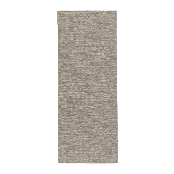 Gravlev runner, grey & light grey & light blue, 50% new wool & 50% cotton | URBANARA runners