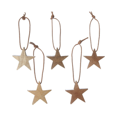 Weihnachtsdekoration Kabru, Warmes Braun, 100% Mangoholz