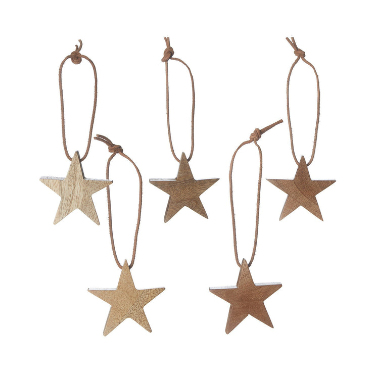 Weihnachtsdekoration Kabru, Warmes Braun, 100% Mangoholz