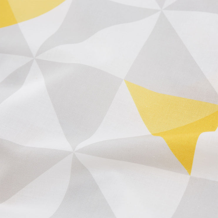 Bettwäsche Set Trisul, Weiß & Hellgrau & Gelb, 100% Baumwolle | Hochwertige Wohnaccessoires