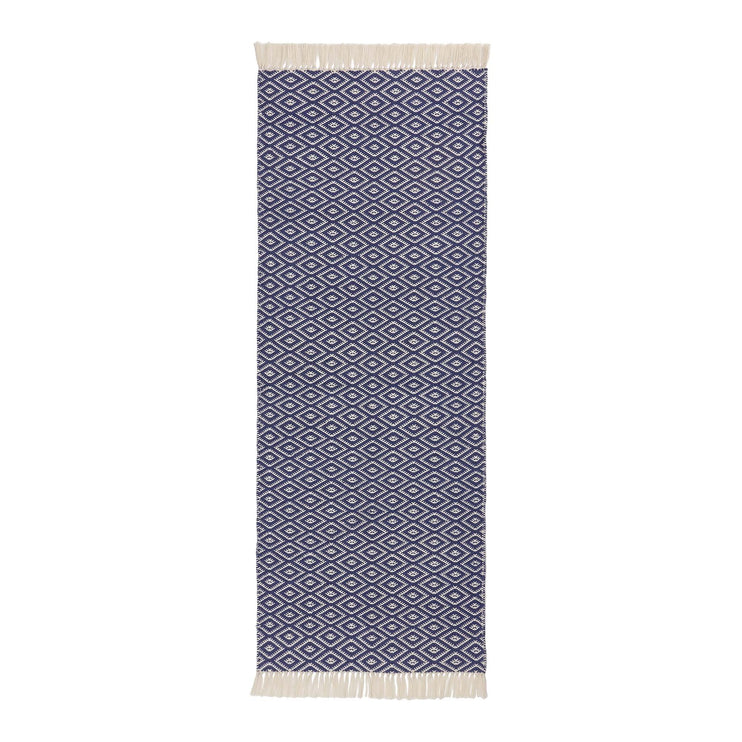 Läufer Barota, Ultramarinblau & Weiß, 100% PET | URBANARA Gartenaccessories