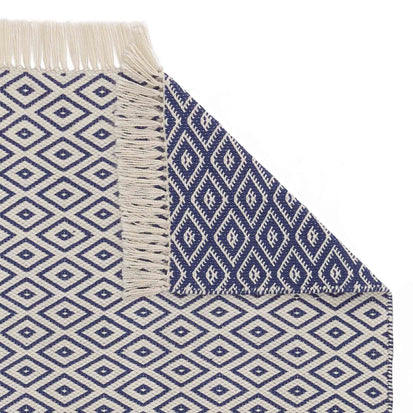 Läufer Barota, Ultramarinblau & Weiß, 100% PET