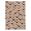 Barli rug, light pink & cognac & silver grey, 100% new wool |High quality homewares