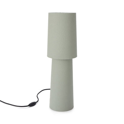 Tischlampe Kollur, Helles Graugrün, 100% Baumwolle & 100% Metall