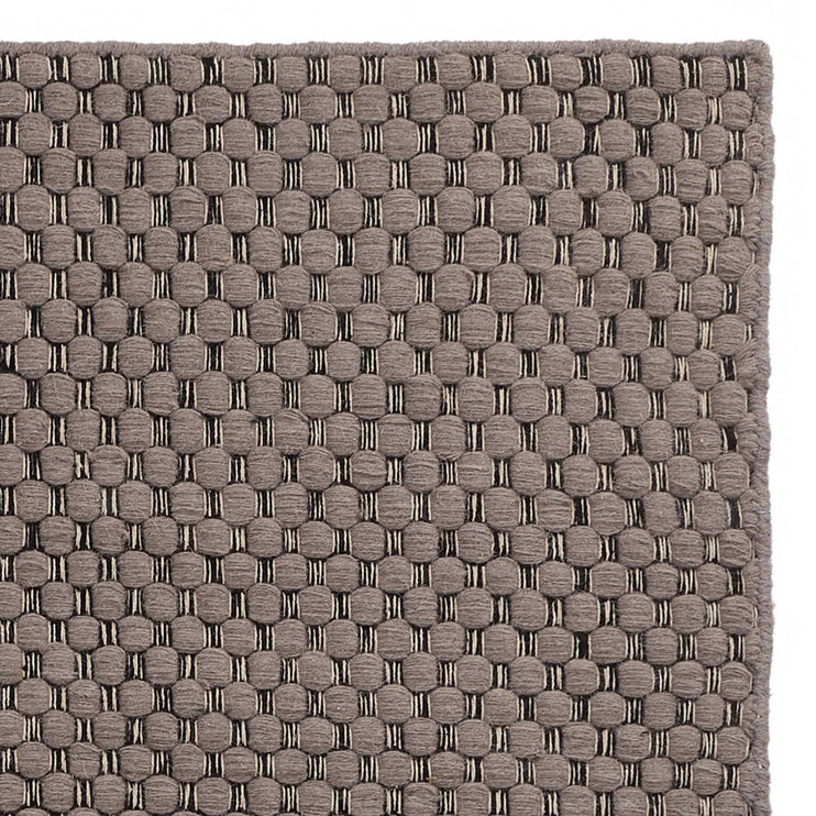 Teppich Kalanka, Grau & Schwarz & Naturweiß, 90% Schurwolle & 10% Baumwolle