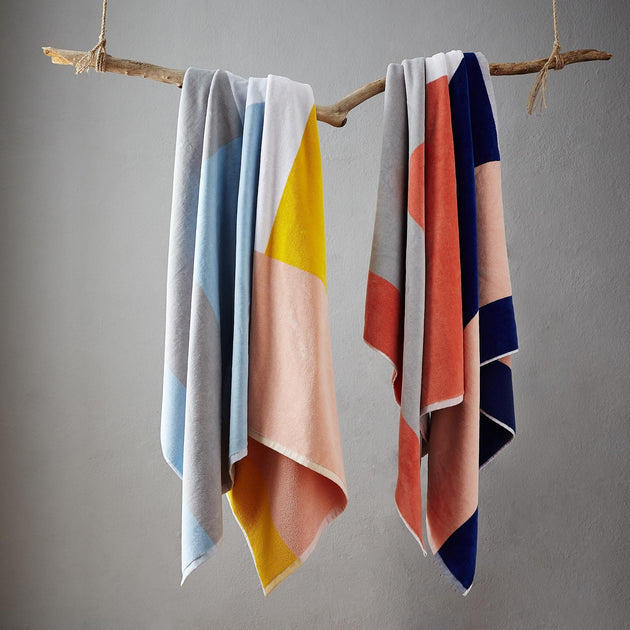 Strandtuch Vigoin Gelb & Rosa & Eisblau | Schöne Ideen für Ihr Zuhause | URBANARA