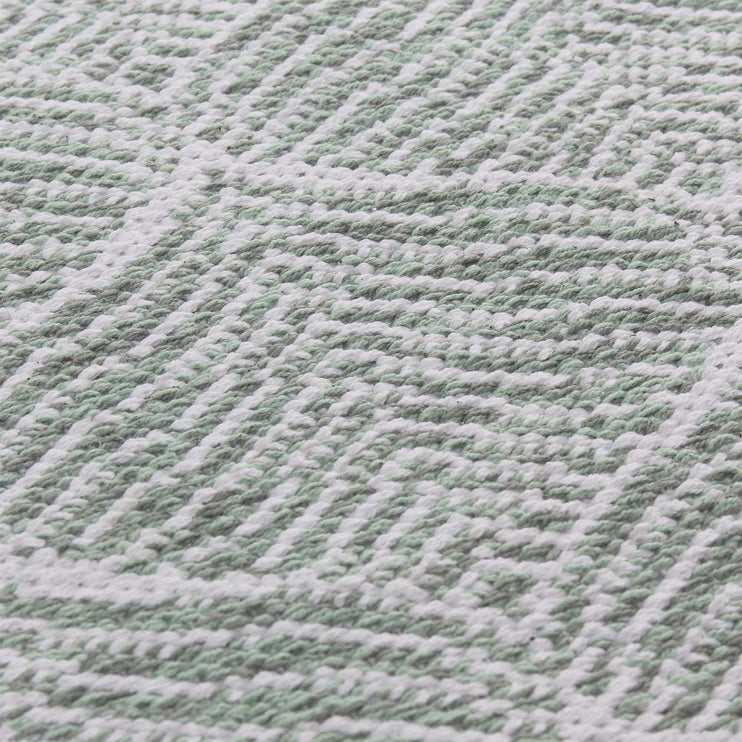 Shipry rug, grey green & natural white, 100% cotton |High quality homewares