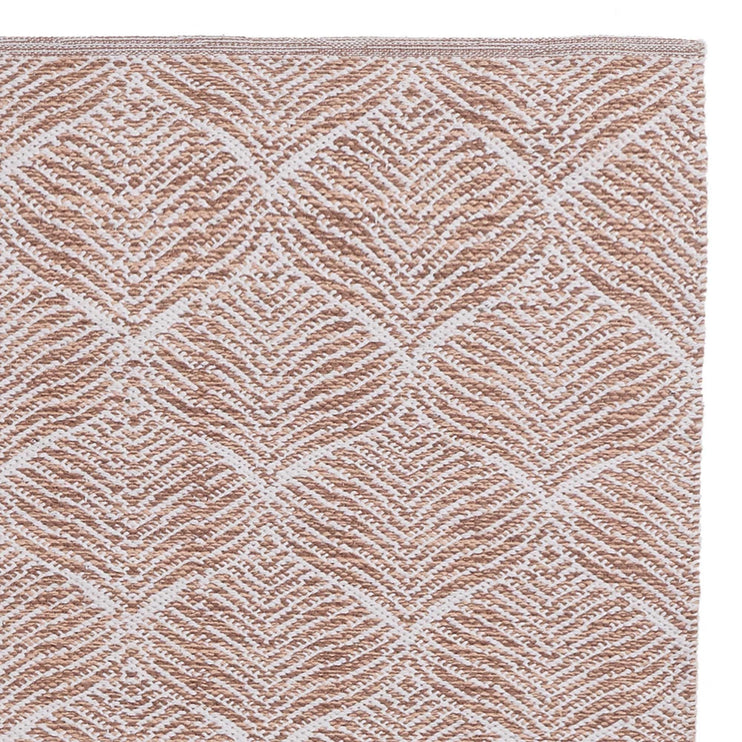 Läufer Shipry, Altrosa & Naturweiß, 100% Baumwolle