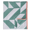 Arua beach towel, aqua & white & papaya, 100% cotton | URBANARA beach towels