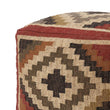Pouf Gandaki, Rostorange & Sand & Olivgrün, 90% Jute & 10% Baumwolle | Hochwertige Wohnaccessoires