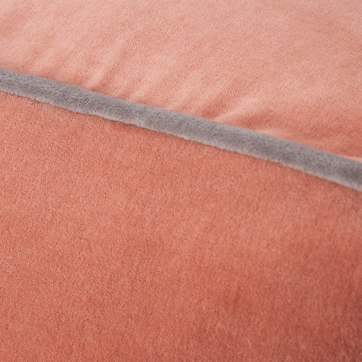 Pouf Godavari in Papaya & Grau aus 100% Baumwolle | Entdecken Sie unsere schönsten Wohnaccessoires