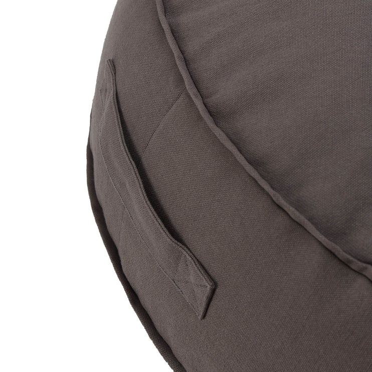 Pouf Nashik, Dunkelgrau, 100% Baumwolle | Hochwertige Wohnaccessoires