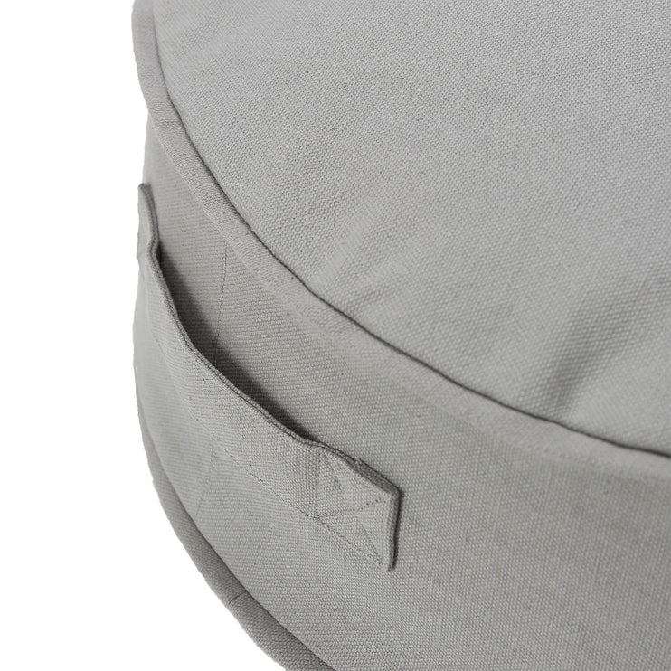 Pouf Nashik, Hellgrau, 100% Baumwolle | URBANARA Hocker & Poufs