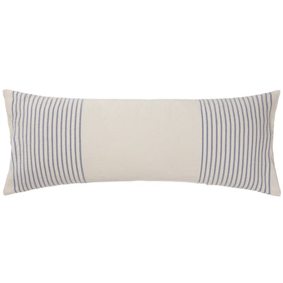 Kadan cushion cover, white & ultramarine, 50% linen & 50% cotton