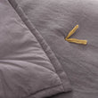 Gaya bedspread, grey & bright mustard, 100% linen & 100% cotton & 100% polyester | URBANARA bedspreads & quilts