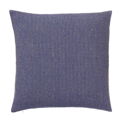 Kissenhülle Kovai, Ultramarinblau & Natur, 50% Leinen & 50% Baumwolle