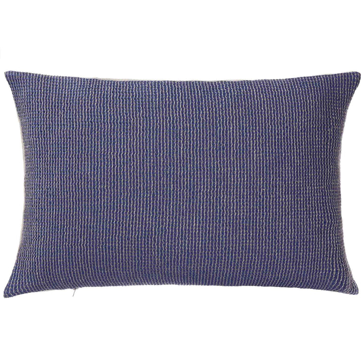 Kissenhülle Kovai, Ultramarinblau & Natur, 50% Leinen & 50% Baumwolle