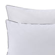 Vitero duvet cover, white & black, 100% combed cotton | URBANARA percale bedding