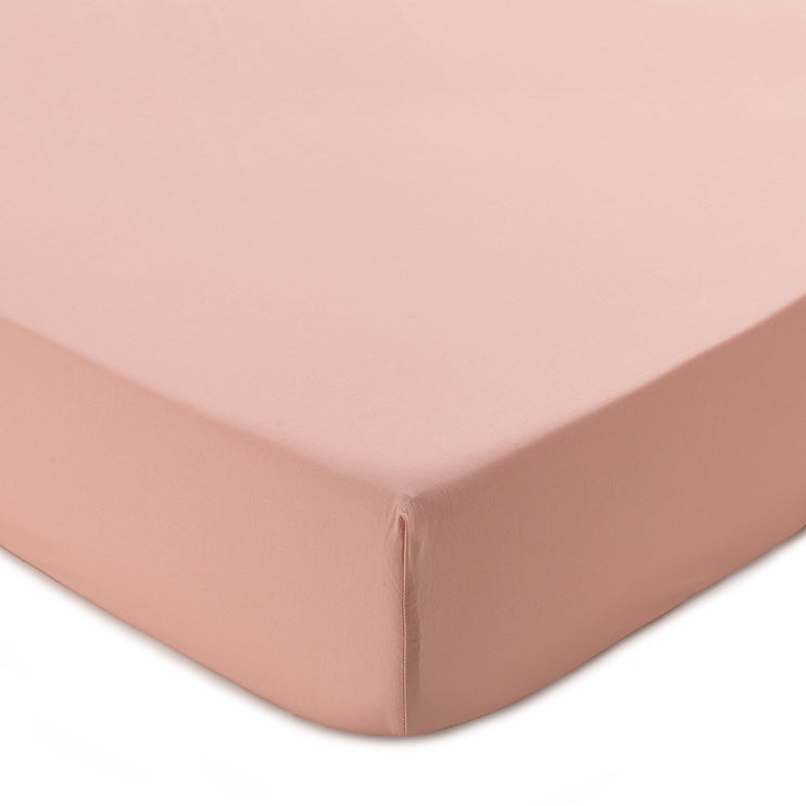 Spannbettlaken Perpignan, Helles Altrosa, 100% gekämmte Baumwolle