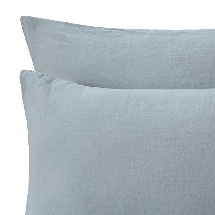 Bettdeckenbezug Mafalda, Helles Grüngrau, 100% Leinen | URBANARA Leinen-Bettwäsche