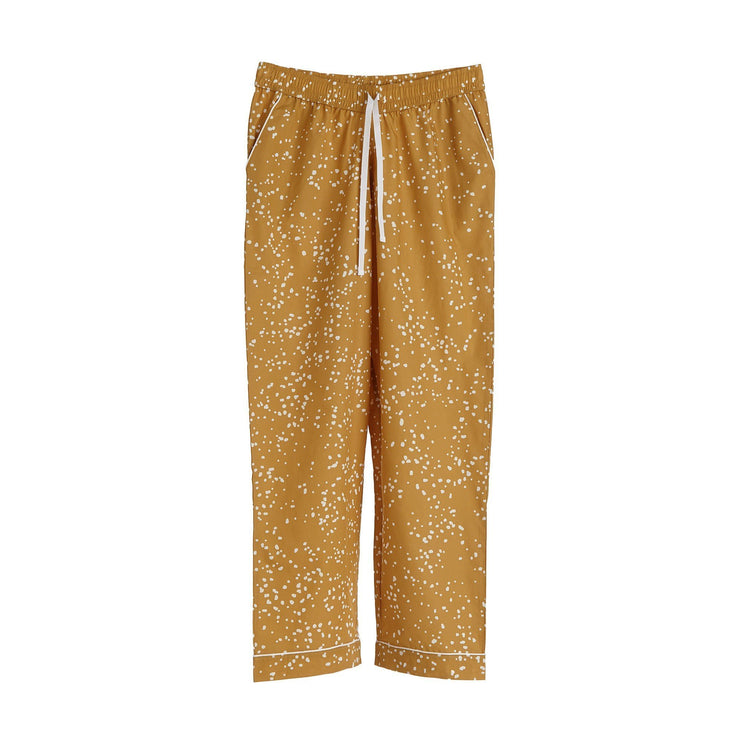 Pyjama Cova, Senfgelb & Weiß, 100% Baumwolle