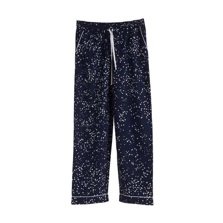 Pyjama Cova, Dunkelblau & Weiß, 100% Baumwolle