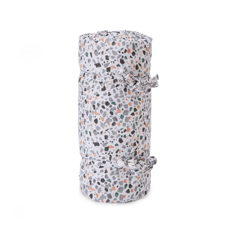 Picknickdecke Visso, Grüngrau & Helles Papaya & Anthrazit & Papaya, 100% Baumwolle & 100% Polyester | URBANARA Picknickdecken