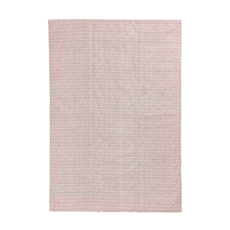 Picknickdecke Avola, Papaya & Naturweiß & Grüngrau, 100% Baumwolle & 100% Polyester | URBANARA Picknickdecken