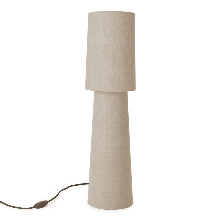 Stehlampe Kollur, Natur, 100% Leinen & 100% Metall