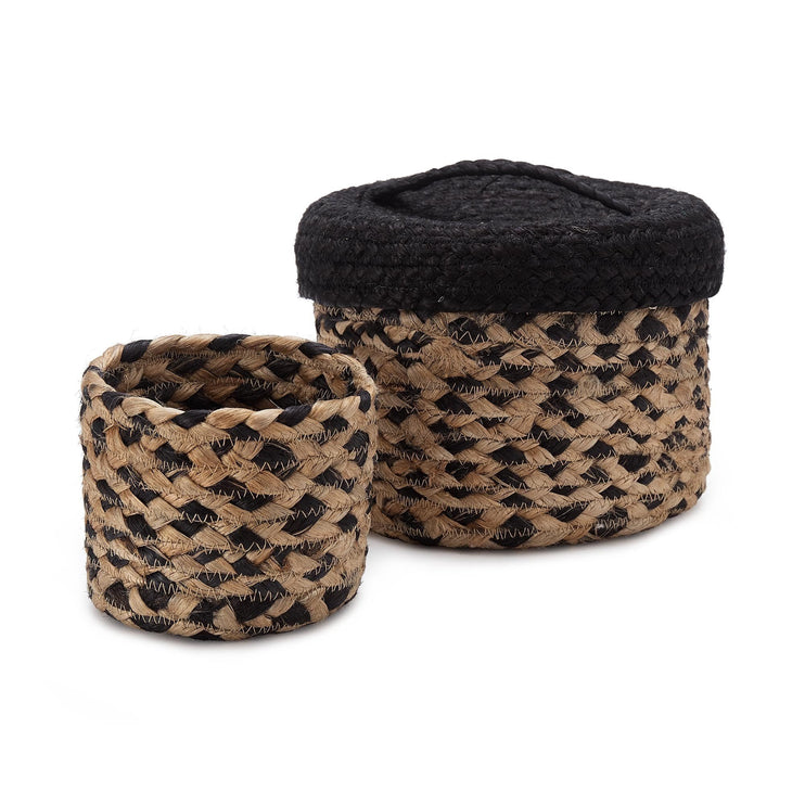 Aufbewahrung Dunagiri, Natur & Schwarz, 100% Jute