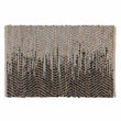 Fussmatte Daugai, Weiß & Schwarz & Natur, 60% Jute & 30% Leder & 10% Baumwolle