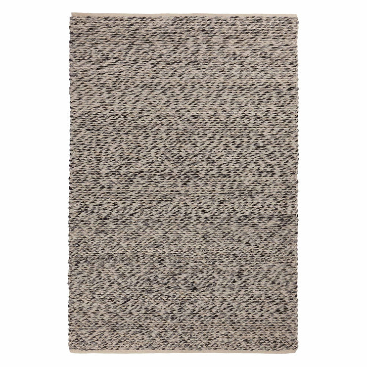Teppich Salo Anthrazit-Melange & Naturweiß & Natur, 55% Wolle & 40% Polyester & 5% Jute | URBANARA Wollteppiche