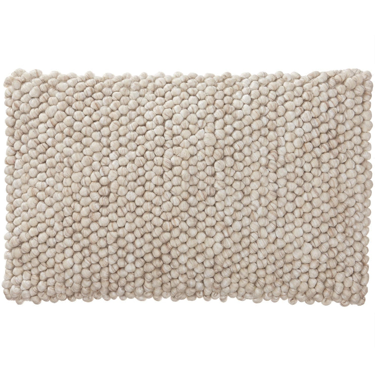 Kissenhülle Ravi, Naturweiß, 70% Schurwolle & 30% Viskose & 100% Baumwolle