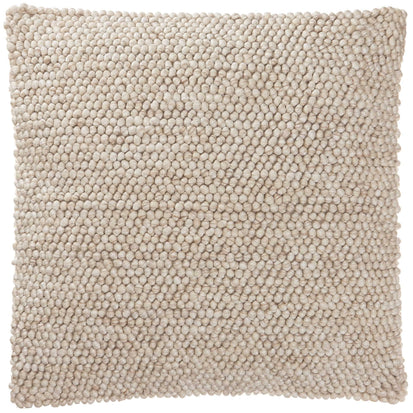 Kissenhülle Ravi, Naturweiß, 70% Schurwolle & 30% Viskose & 100% Baumwolle